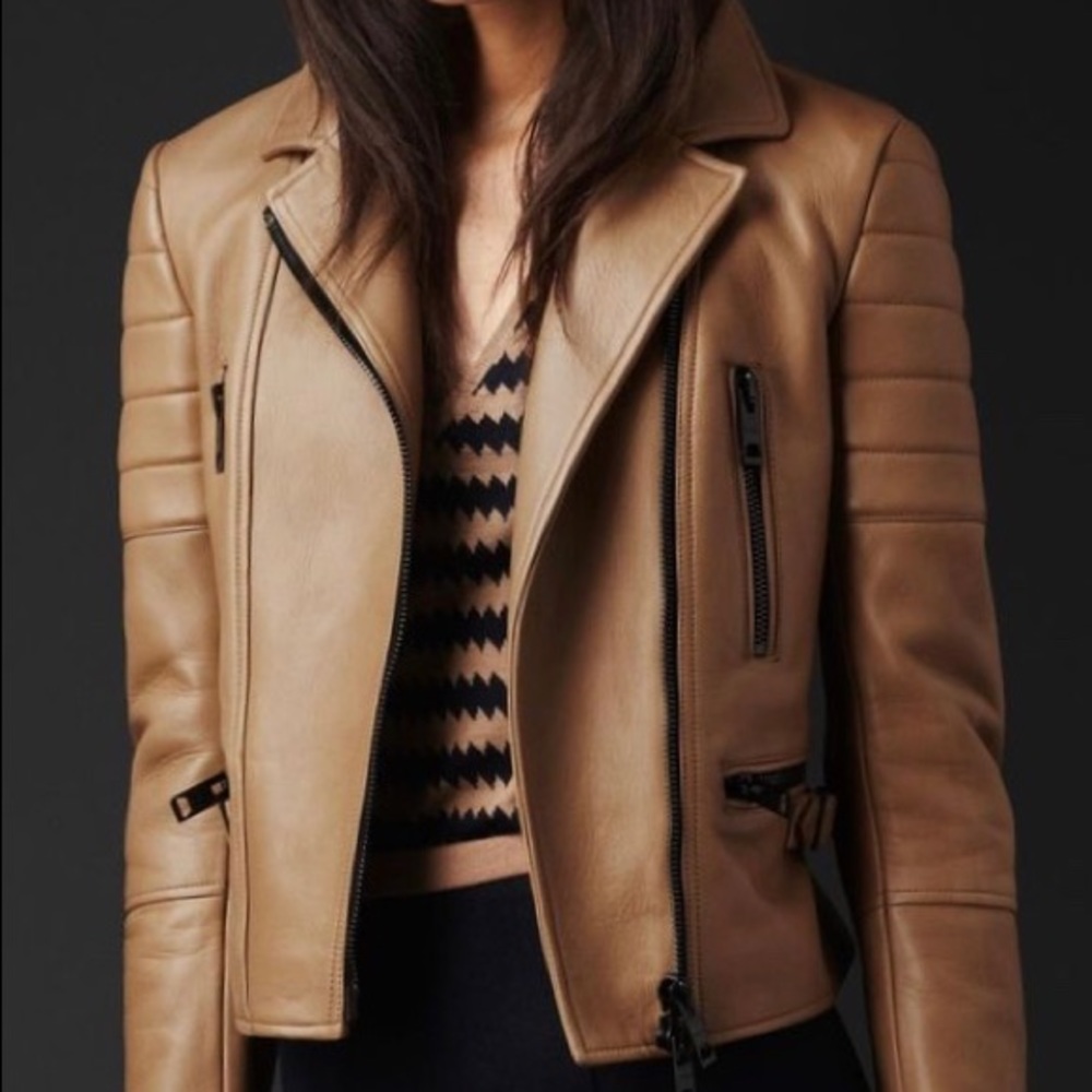 Authentic Burberry Prorsum Biker Leather Jacket